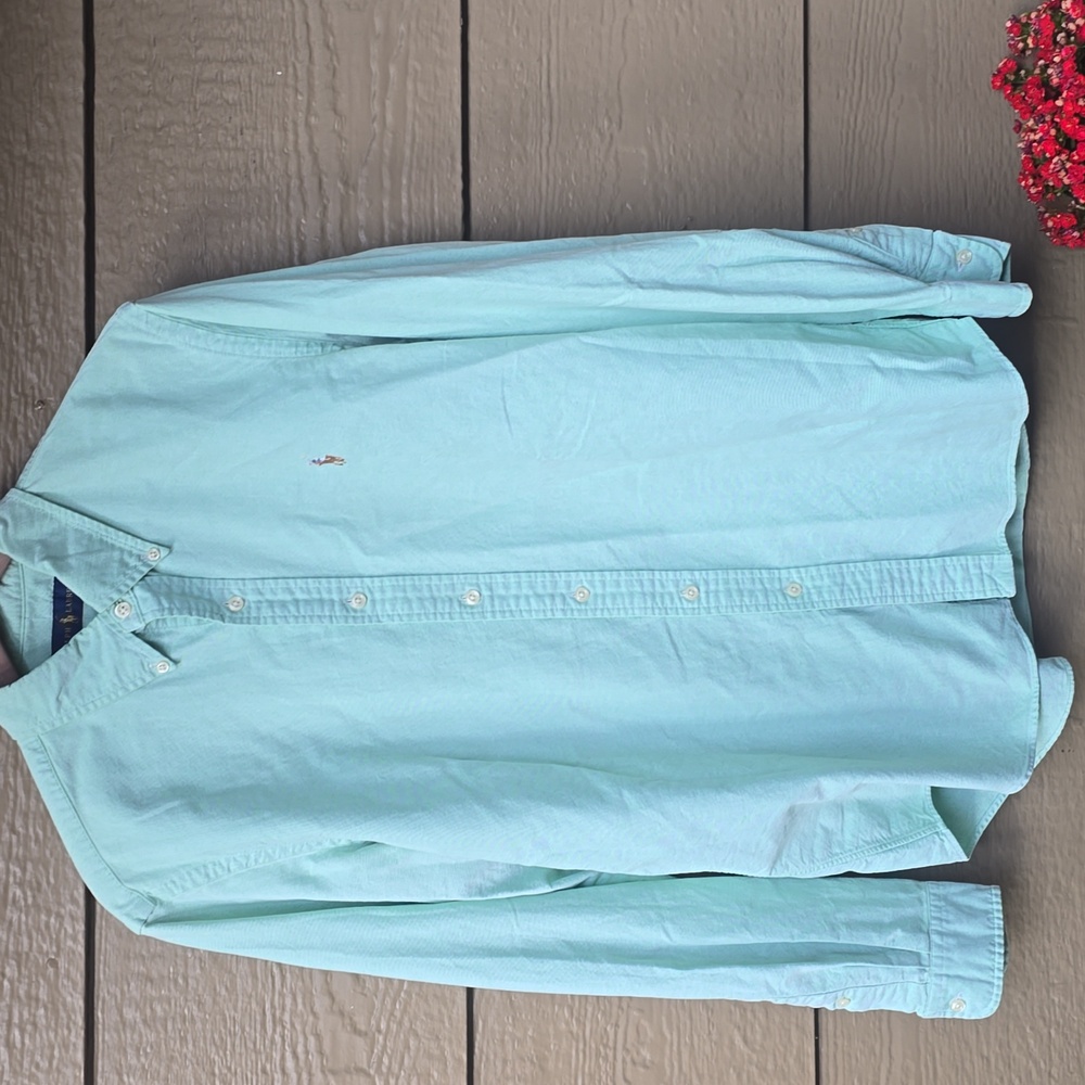 Polo Ralph Lauren Mint Green Button-down Shirt Large - Picture 6 of 12
